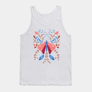 Folk art gouache butterfly Tank Top